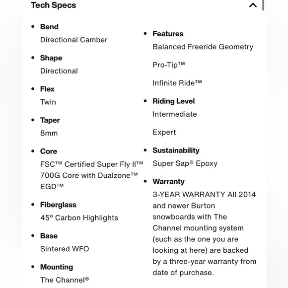 142 Burton Family Tree Territory Manager Camber Snowboard - Picture 8 of 9